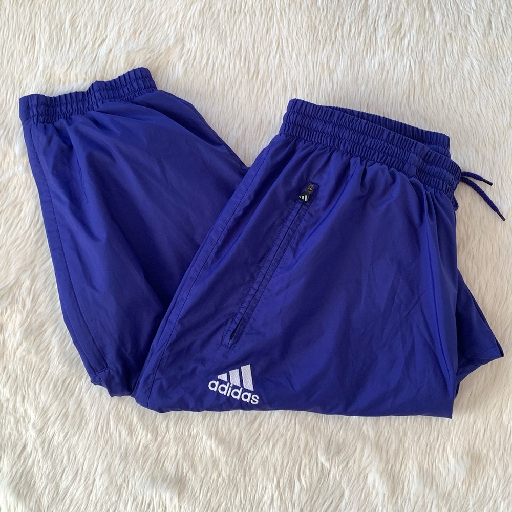 2000'S adidas CLIMALITE Track Pants, Men's Size L polyester black type Vintage Second Hand